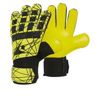 Leopard GK Gloves BLK/YEL 4 Keeperhansker med Flat Cut