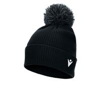 Snow PomPom Beanie BLK JR Klassisk lue med stor dusk