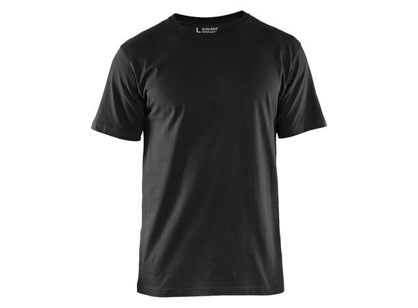 3625 T-Skjorte Svart M 100% Bomull Multipakk 